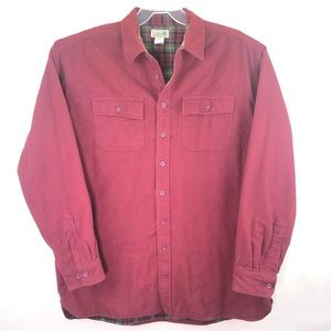 LL BEAN XL Heavy Shirt Flannel Lined Plaid Vintage